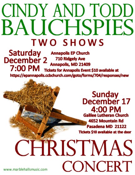 Cindy & Todd Bauchspies Christmas Concert